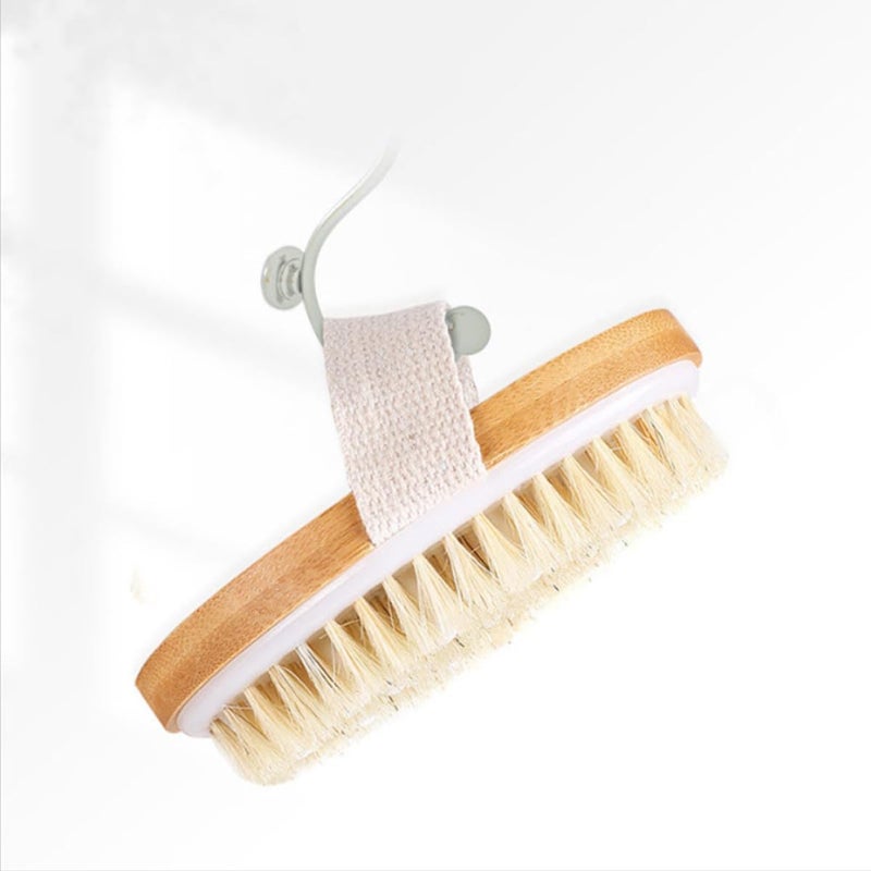 Wooden Body Brush with Boar Bristles for Shower Exfoliating and Dry Skin Massage - Image 5