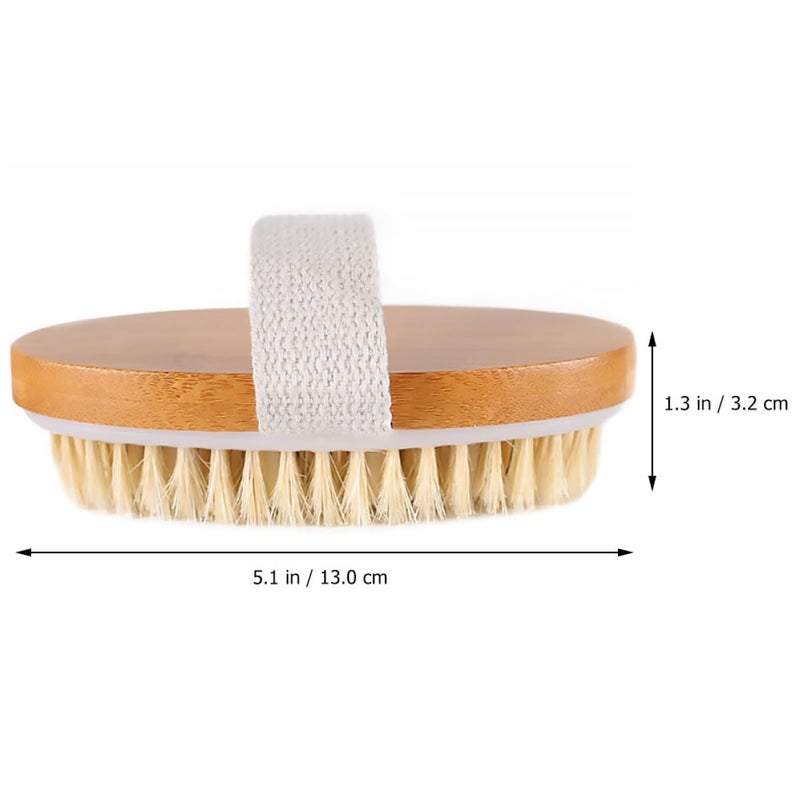 Wooden Body Brush with Boar Bristles for Shower Exfoliating and Dry Skin Massage - Image 3