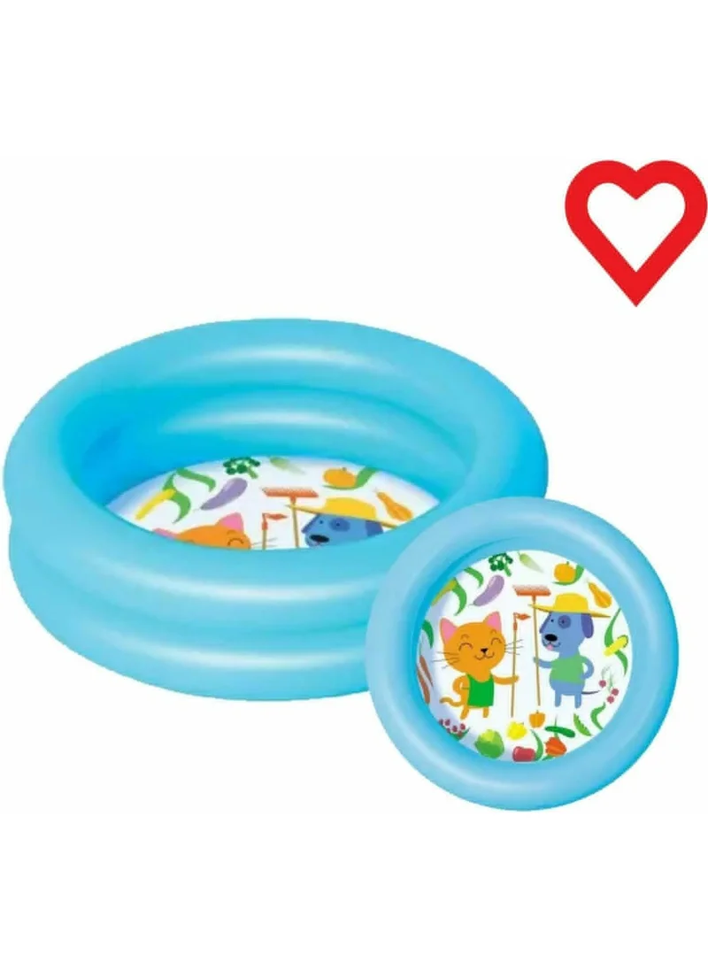 Bestway 51061 Colorful Kids Pool with 2 Rings (61 x 51 cm)