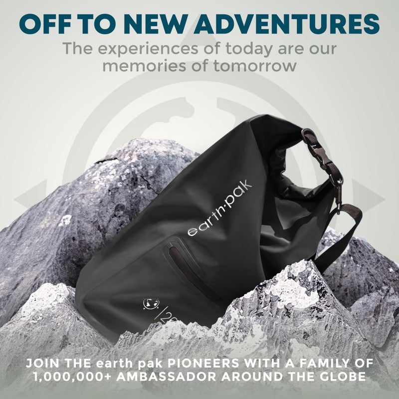 Earth Pak Waterproof Dry Bag with Zippered Pocket - Waterproof Dry Bag Backpack Keeps Gear Dry for Boating, Camping, Fishing, Beach Drybag, Kayak Accessories - Dry Bags Waterproof with Phone Case 10L - Image 5