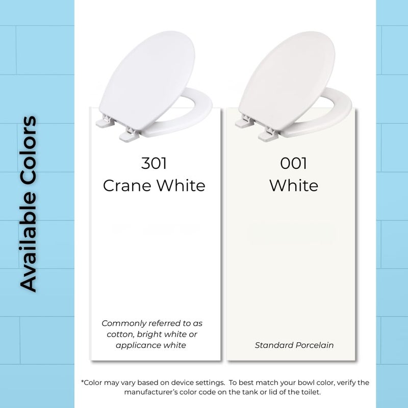 Centoco Elongated Toilet Seat, Heavy-Duty Wood Core with Plastic Scratch-Resistant Finish, Soft Close, Made in the USA, 900SC-001, White - Image 5