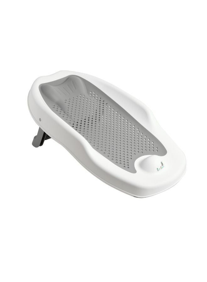 Turtees® Baby Foldable Bath Tub Seat, Baby Bath Support, Newborn Bathtub Chair for 0-12 Months, Foldable Infant Bathtub Shower Seat with Drain Holes (Grey) - Image 1