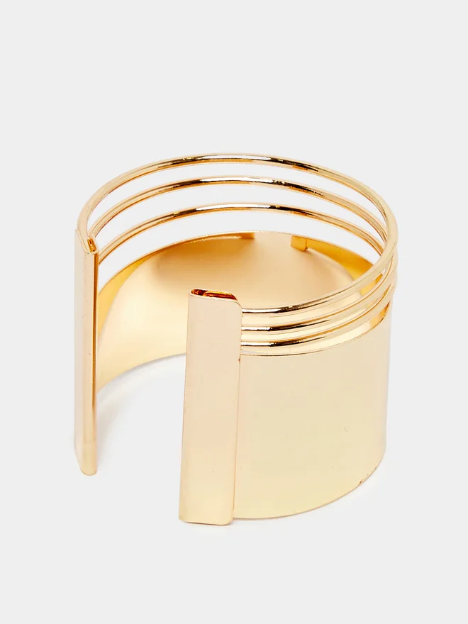 Styli Styli Layered Wide Cuff Bangle
