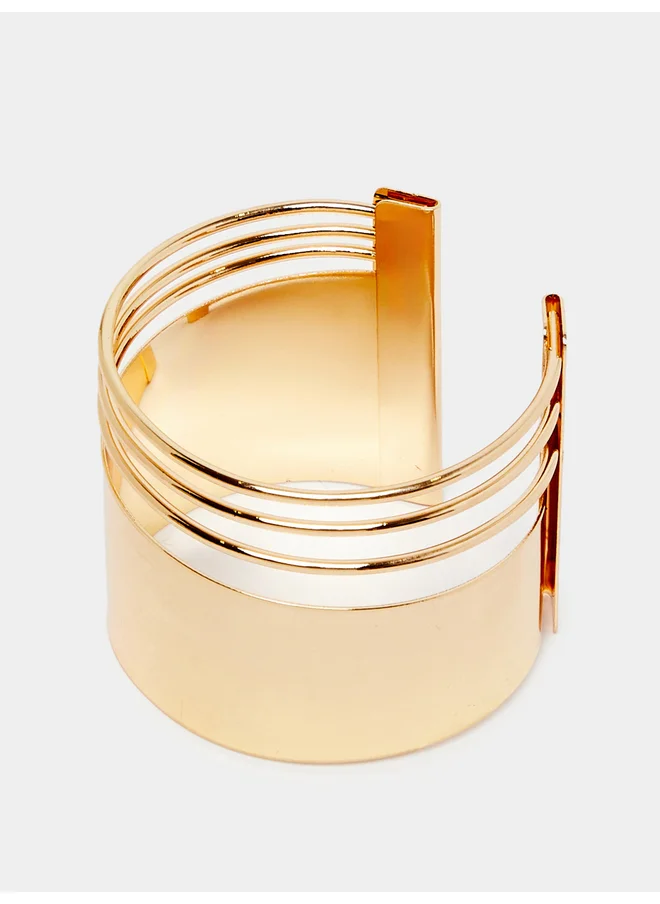 ستايلي Styli Layered Wide Cuff Bangle