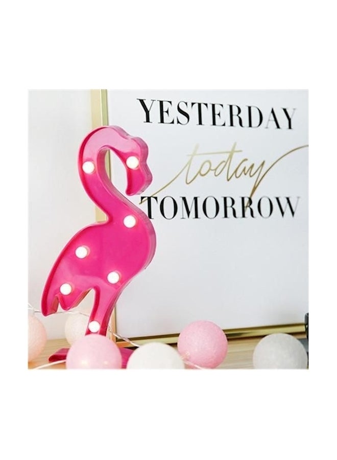 NIBEMINENT 3D Flamingo Party Props Led Lamp Lights Pink - Image 2