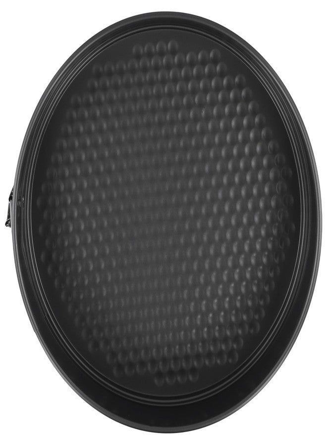 SINJEUN 3 PCS 9 Inch Springform Cake Pan, Nonstick Round Cheesecake Pan with Removable Bottom, Cake Baking Mold for Cake, Cheesecakes and Pizza, Black - Image 4