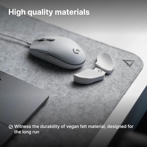 DELTAHUB - Minimalistic Felt Desk Protective Pad, Anti-Fray, Anti-Slip, Easy to Clean, Easy Glide, Long Lasting, Sleek Design, Comfortable, Resistant, Desk Mat, PC, Mac, Laptop - Medium (12x35inch) - Image 3