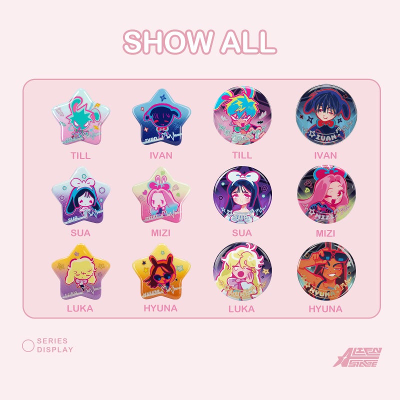 YJacuing Alien Stage Rabbit Series Blind Box Special Shape Button Pins, Officially Licensed Anime ALNST Collectible Merch for Ita Bags (Single Pack, Contains One Random Character) - Image 2