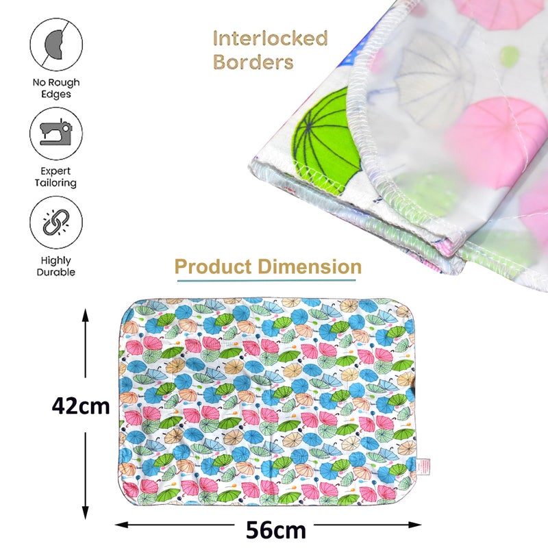VParents Chunky Nappy Changing Mat Sleeping mats Water Proof Bed Protector Sheet for New Born Baby (0-3 Months) Blue - Image 5