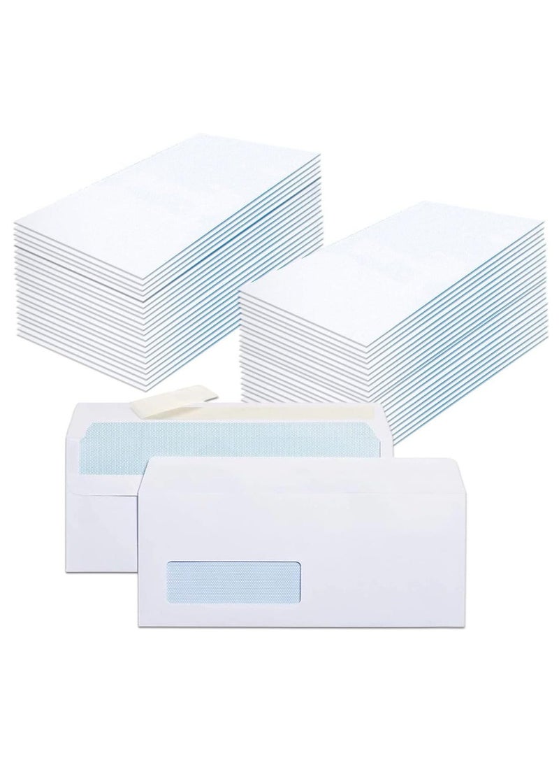 MARKQ [Pack of 3500] White Envelopes with window, [4” x 9"] Peel & Seal Mailing Envelope [80gsm] for Posting Home Office and Ecommerce - Image 1