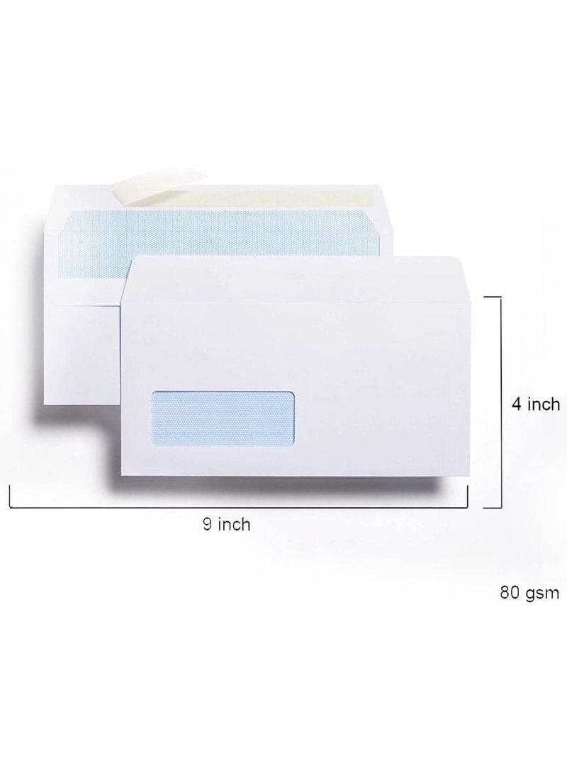 MARKQ [Pack of 3500] White Envelopes with window, [4” x 9"] Peel & Seal Mailing Envelope [80gsm] for Posting Home Office and Ecommerce - Image 3