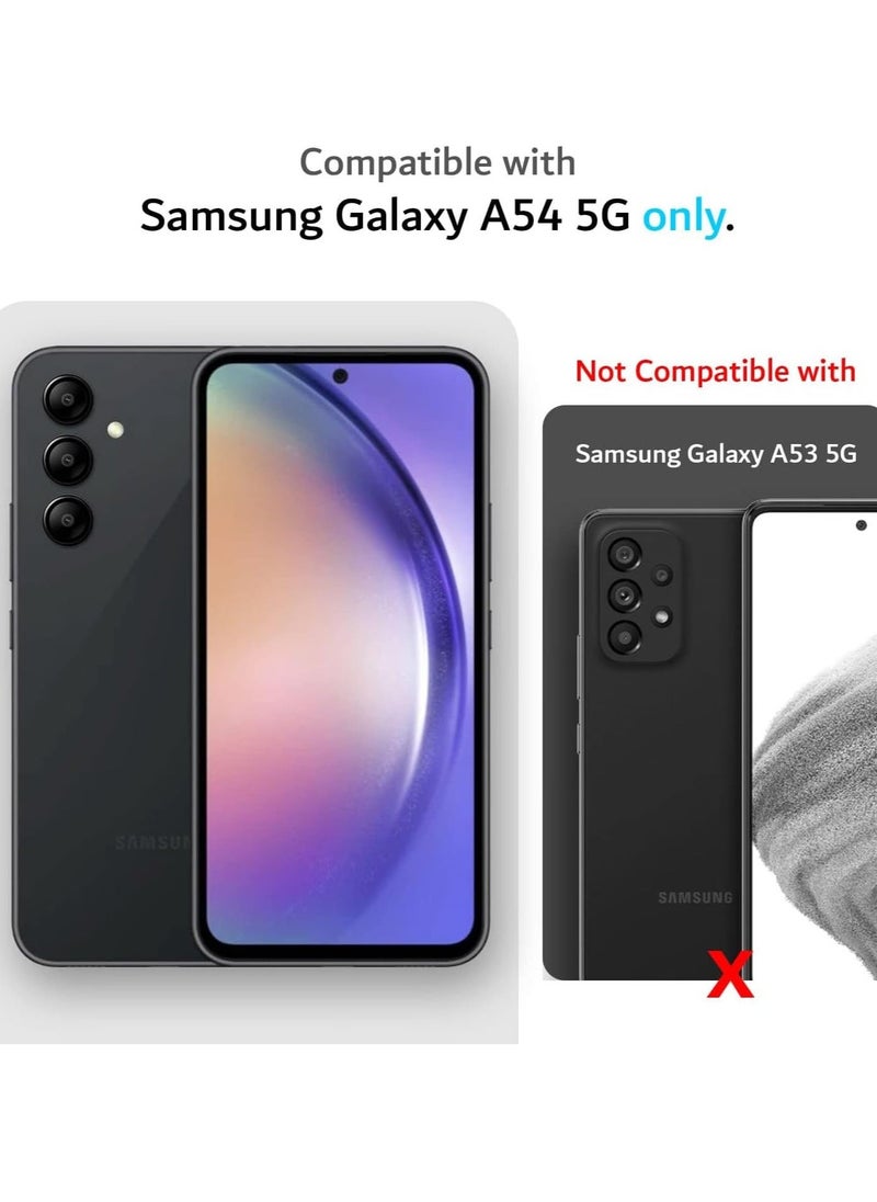 Raxoom Case Compatible with Samsung Galaxy A54 5G - Soft TPU Liquid Silicone Cover with Shockproof Rubber and 2 Tempered Glass Protective Films (Purple) - Image 2