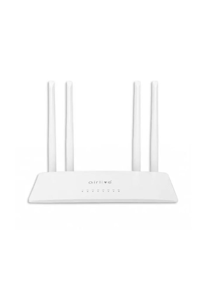 إيرليف AirLive Wi-Fi 5 AC1200 Dual Band Wireless Router - White - Image 1