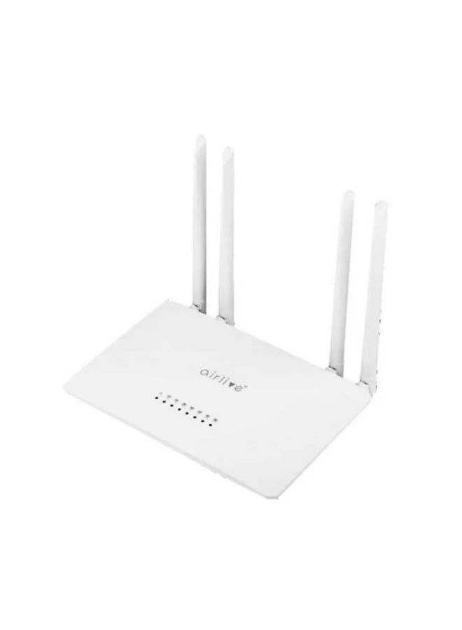 إيرليف AirLive Wi-Fi 5 AC1200 Dual Band Wireless Router - White - Image 2