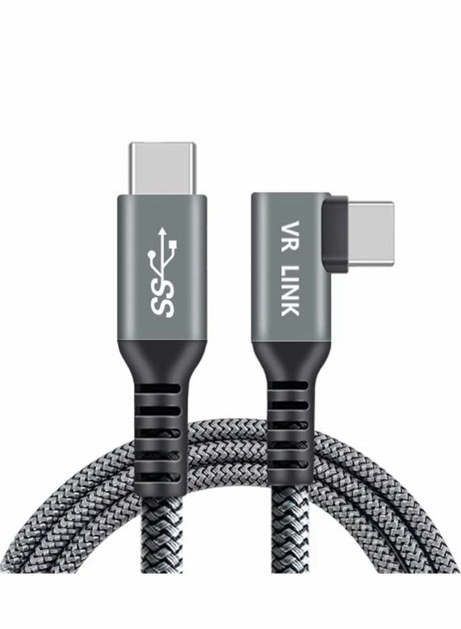 Link Cable 16FT 5M VR Headset Cable USB 3.2 Gen1 High Speed Data Transfer & Fast Charging Type C to C Cable with USB A Male Adapter Cable Manager - Image 1