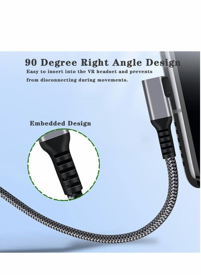 Link Cable 16FT 5M VR Headset Cable USB 3.2 Gen1 High Speed Data Transfer & Fast Charging Type C to C Cable with USB A Male Adapter Cable Manager - Image 2