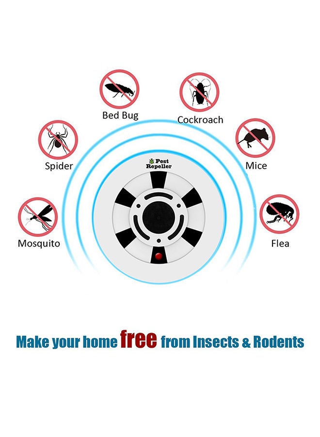 نيبمينينت طارد حشرات إلكتروني يعمل بالموجات فوق الصوتية للأماكن الداخلية بقابس مطابق لمواصفات المملكة المتحدة أسود/ أبيض - Image 3