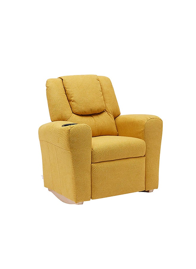 BACK COMFORT Cup Ease Recliner Chair – Comfortable Fixed Motion with Cup Holder, 1-Year Warranty – Yellow Color  - Image 2