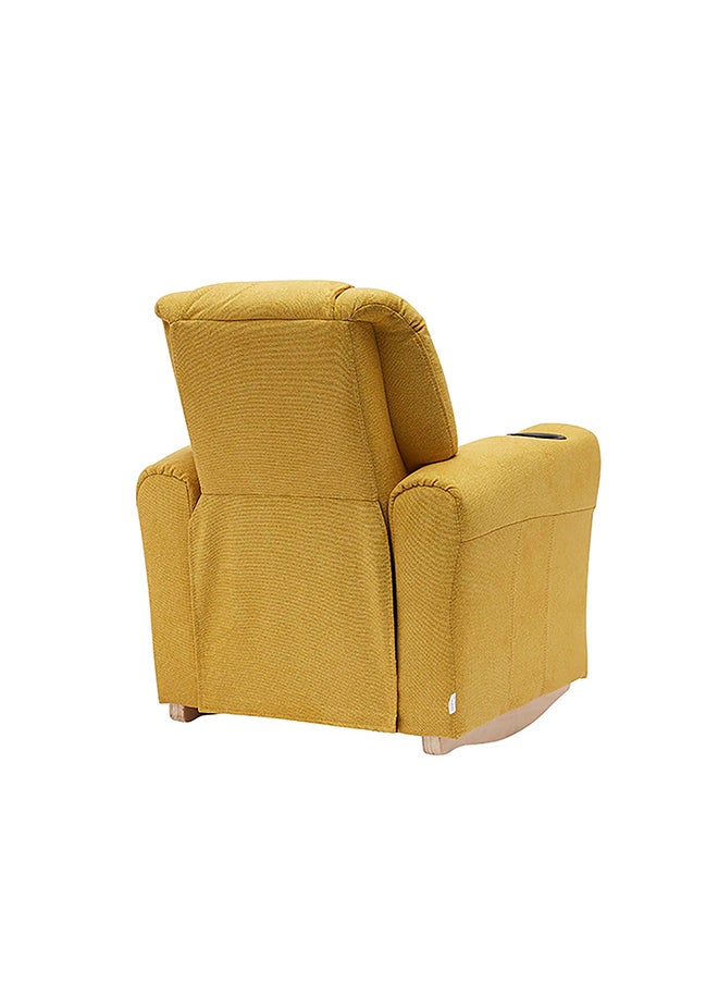BACK COMFORT Cup Ease Recliner Chair – Comfortable Fixed Motion with Cup Holder, 1-Year Warranty – Yellow Color  - Image 4