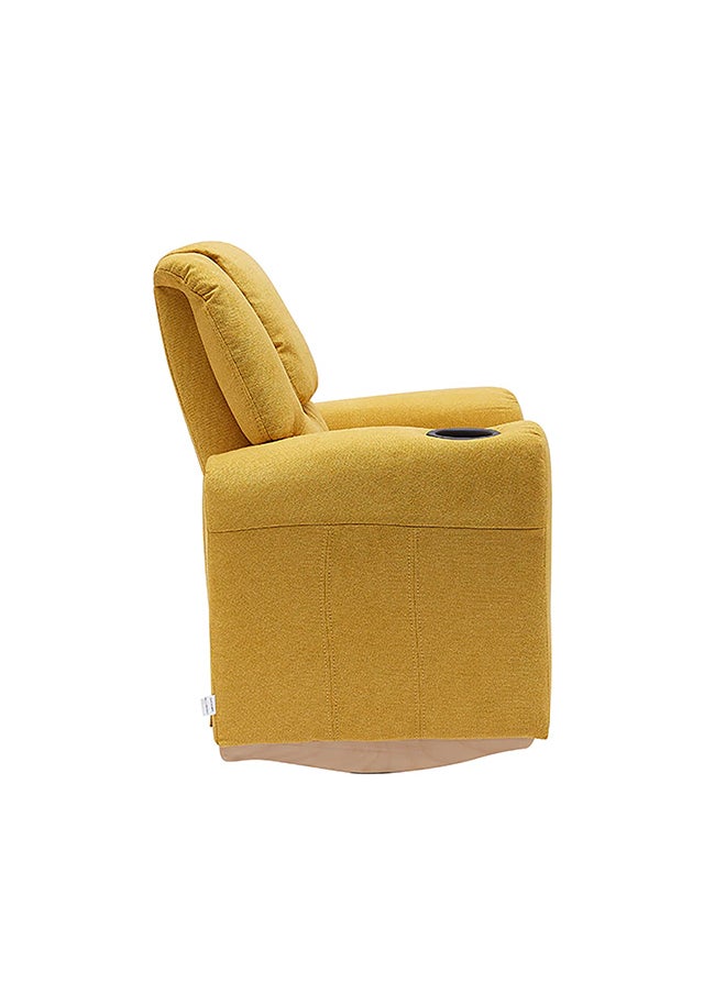 BACK COMFORT Cup Ease Recliner Chair – Comfortable Fixed Motion with Cup Holder, 1-Year Warranty – Yellow Color  - Image 5