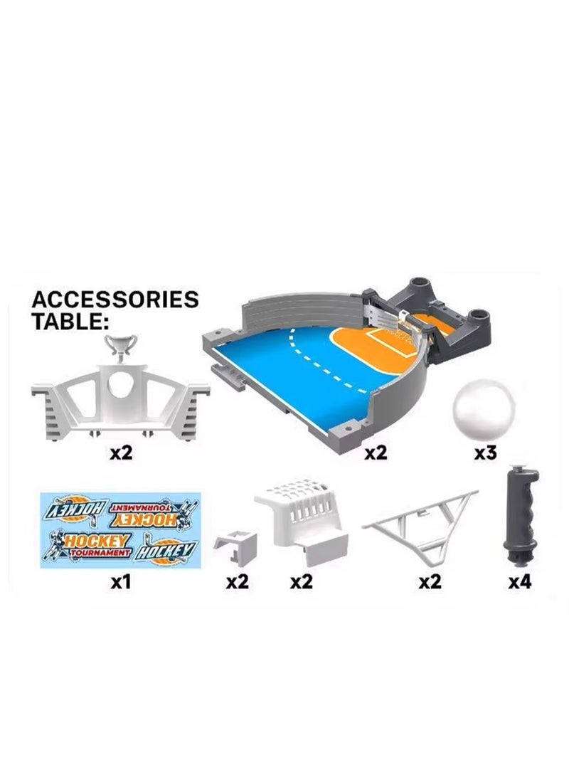 لعبة هوكي الطاولة الصغيرة، لعبة طاولة رياضية مع قرصي هوكي - Image 3
