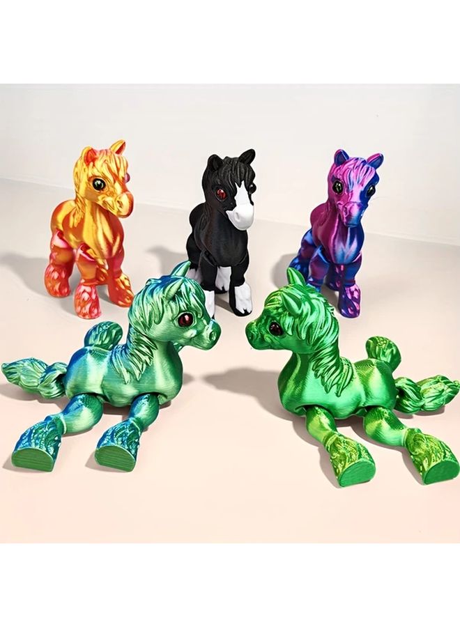 Candy Colors 3D Printed Miniature Pony Model With Realistic Eyes Desktop Decor - Image 2