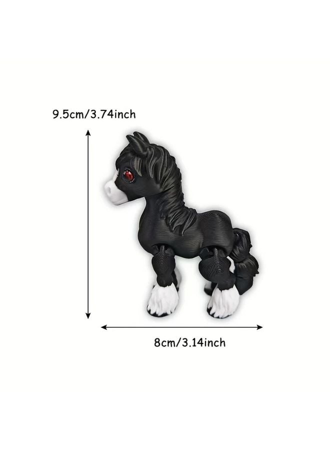 Candy Colors 3D Printed Miniature Pony Model With Realistic Eyes Desktop Decor - Image 3