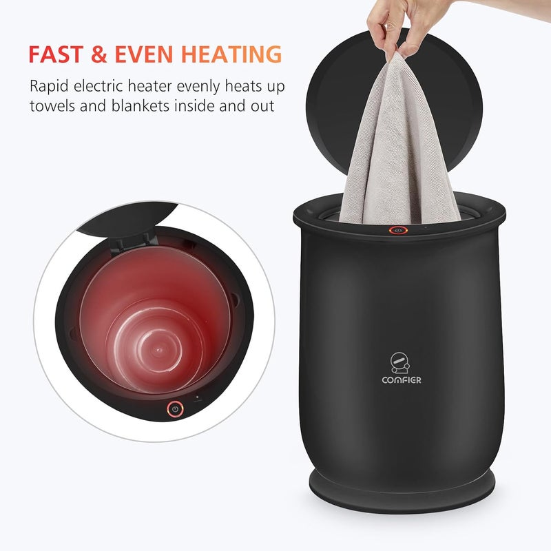 COMFIER Hot Towel Warmers for Bathroom, Gifts for Dad,Him,Her, Large Towel Warmer, Heat Towels in 10 Minutes, Blanket Warmers for Home, Auto Shut Off, Bathrobes, Baby Blanket(Black) - Image 2