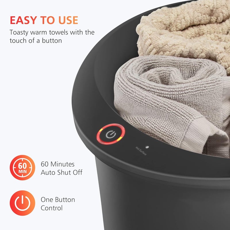 COMFIER Hot Towel Warmers for Bathroom, Gifts for Dad,Him,Her, Large Towel Warmer, Heat Towels in 10 Minutes, Blanket Warmers for Home, Auto Shut Off, Bathrobes, Baby Blanket(Black) - Image 3