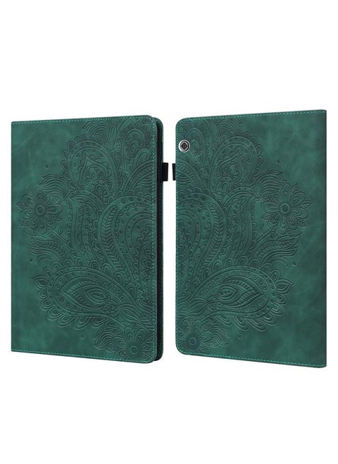 Case For Huawei MediaPad T5 10 inch Peacock Embossed Pattern TPU + PU Horizontal Flip Leather Case with Holder & Card Slots & Wallet & Sleep / Wake-up Function
