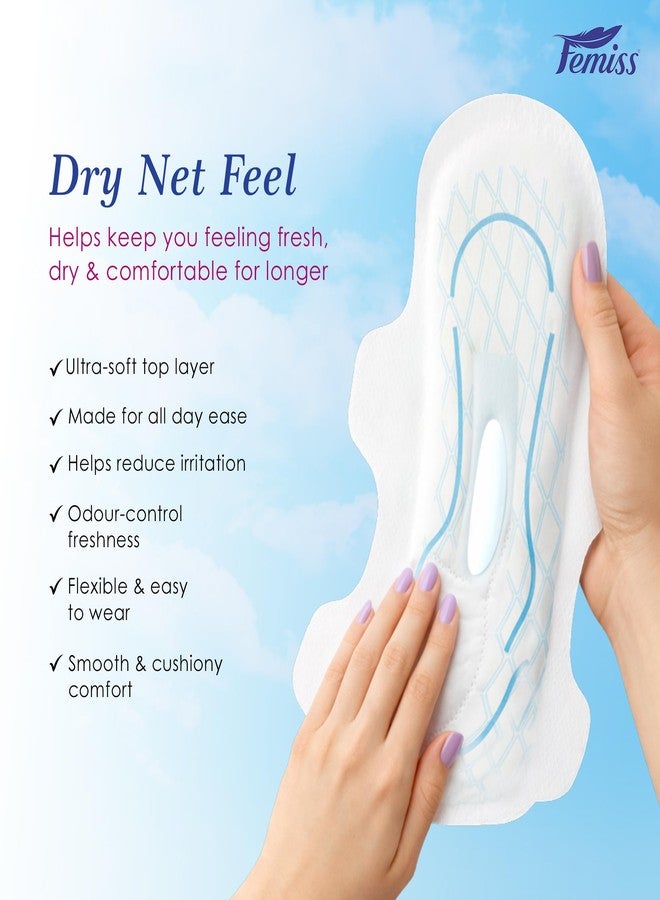 Femiss Soft & Rash Free Sanitary Pads for Women and Girls|Quick Absorption | Heavy Flow Champion | Leakage-Proof | Skin Friendly Straight pads (XL-Size, 290 MM, 20 PCS, Pack of 1) - Image 2