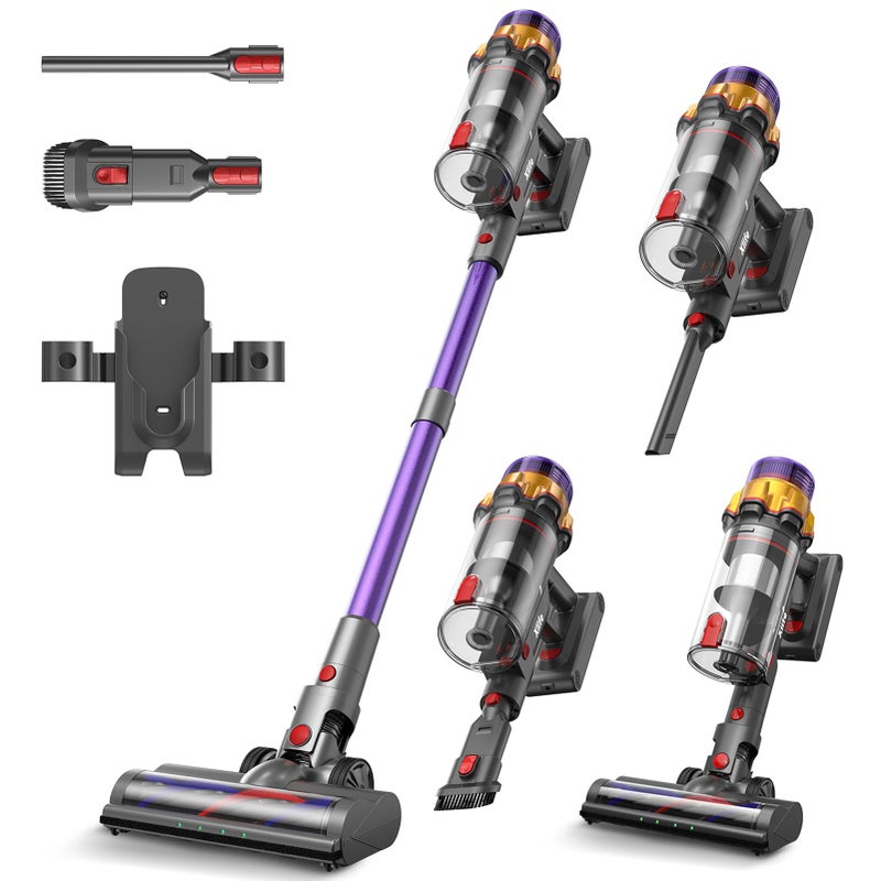 Xlife Cordless Vacuum Cleaner, 550W 48KPA Stick Vacuum Cleaners for Home, Wireless Vacumm with Self-Standing, Anti-Tangle Brush for Hardwood Floor/Carpet/Pet Hair-P12 - Image 1