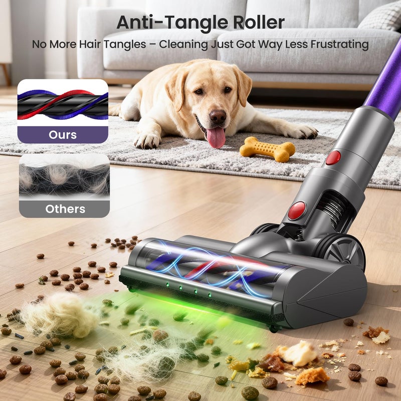 Xlife Cordless Vacuum Cleaner, 550W 48KPA Stick Vacuum Cleaners for Home, Wireless Vacumm with Self-Standing, Anti-Tangle Brush for Hardwood Floor/Carpet/Pet Hair-P12 - Image 5