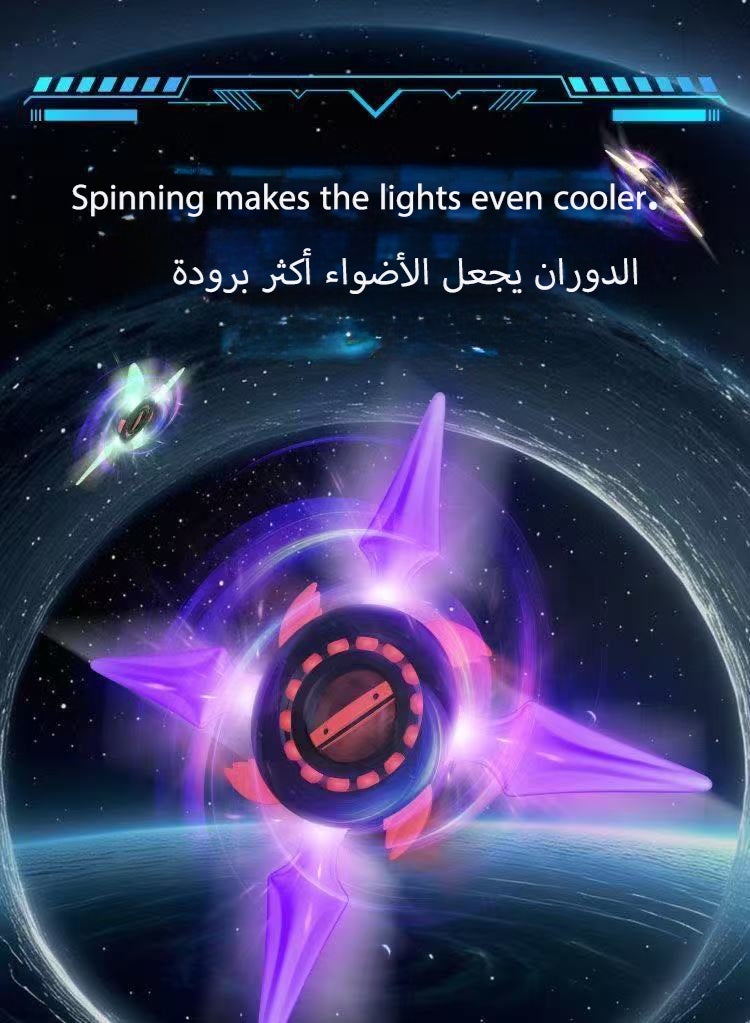 8 Light Color Warriors Sword Toy, Ninja LED Light up Spinning Toy , Glowing Flywheel Spinning Sword, Fuma Clan Shuriken With Changeable Color For Boys’ Birthday Present, Cosplay Events, Costume Parties, Pretend Play - Image 4