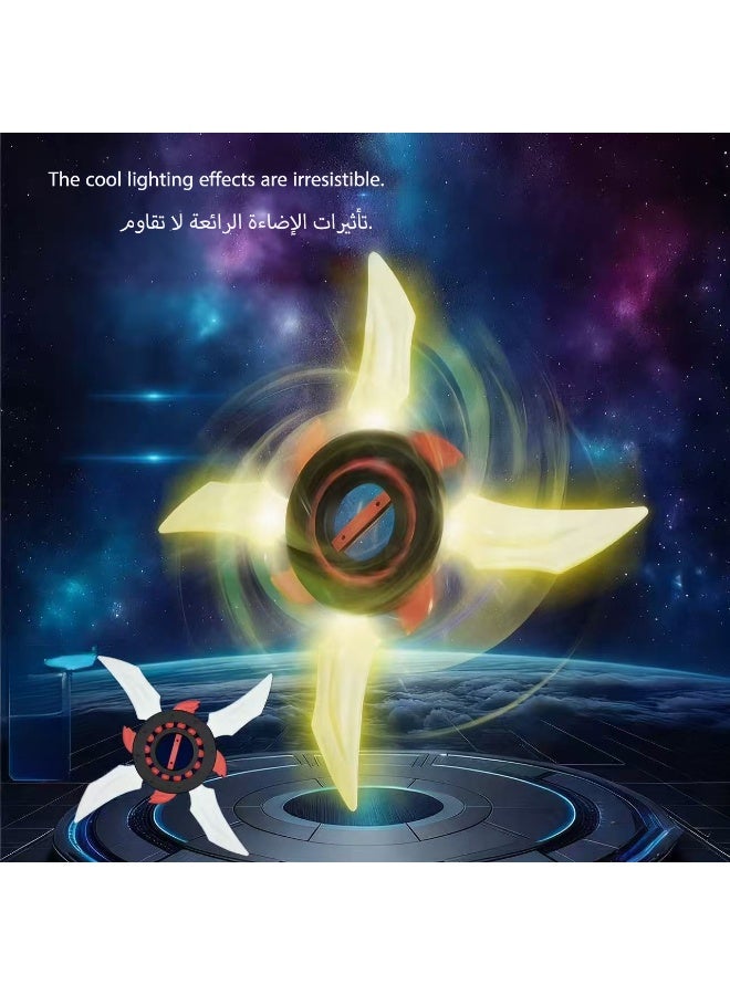 8 Light Color Warriors Sword Toy, Ninja LED Light up Spinning Toy , Glowing Flywheel Spinning Sword, Fuma Clan Shuriken With Changeable Color For Boys’ Birthday Present, Cosplay Events, Costume Parties, Pretend Play - Image 5