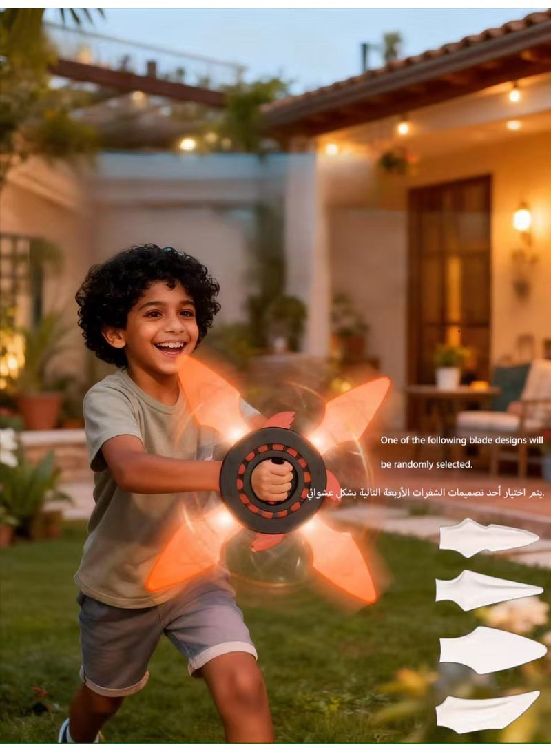 8 Light Color Warriors Sword Toy, Ninja LED Light up Spinning Toy , Glowing Flywheel Spinning Sword, Fuma Clan Shuriken With Changeable Color For Boys’ Birthday Present, Cosplay Events, Costume Parties, Pretend Play - Image 1