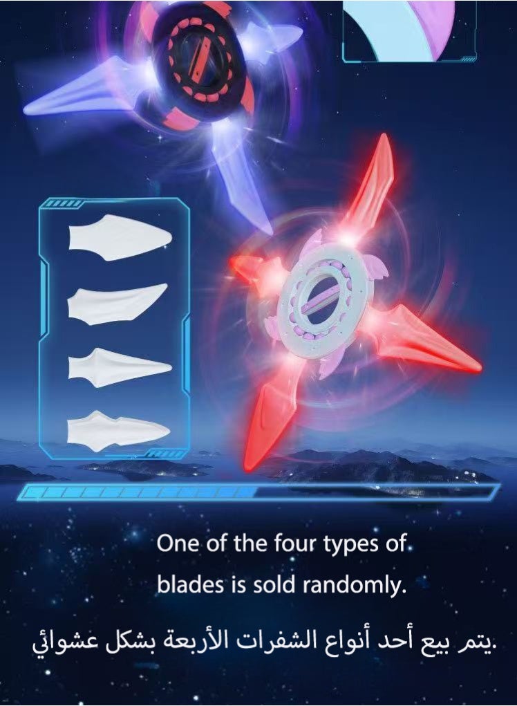 8 Light Color Warriors Sword Toy, Ninja LED Light up Spinning Toy , Glowing Flywheel Spinning Sword, Fuma Clan Shuriken With Changeable Color For Boys’ Birthday Present, Cosplay Events, Costume Parties, Pretend Play - Image 3