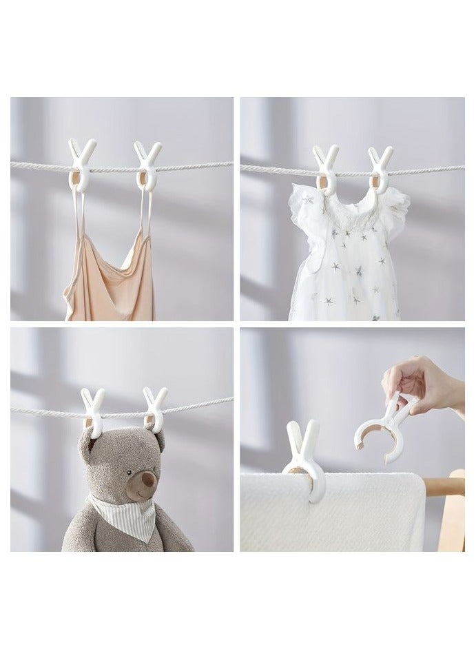 HOMESTAR 12 Pack Plastic Clothes Pins with Strong Anti-Rust Springs,Heavy Duty Beach Towel Clips,Laundry Clothespins to Keep Your Towel, Clothes, Blankets to Dry on Clothesline and Hanging Rack - Image 3