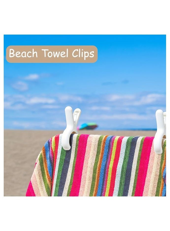 HOMESTAR 12 Pack Plastic Clothes Pins with Strong Anti-Rust Springs,Heavy Duty Beach Towel Clips,Laundry Clothespins to Keep Your Towel, Clothes, Blankets to Dry on Clothesline and Hanging Rack - Image 5
