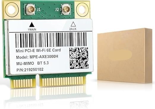 E029 AX210HMW WiFi Card, Wi-Fi 6 Laptop Wireless Card Mini PCIE Interface, Tri-Band Wireless Module for Laptop, 802.11AX WiFi Adapter with Bluetooth 5.3, MU-MIMO, Supports Windows 11/10 (64bit)/Linux - Image 1