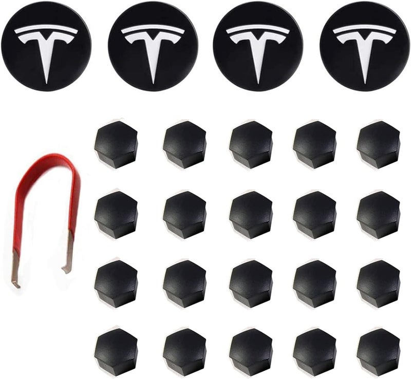 XINFOOB for Tesla Model 3 Y S X Wheel Hub Caps Center Cover Silver Matte (4PCS) Modification Hubcaps for Tesla Accessories - Image 1