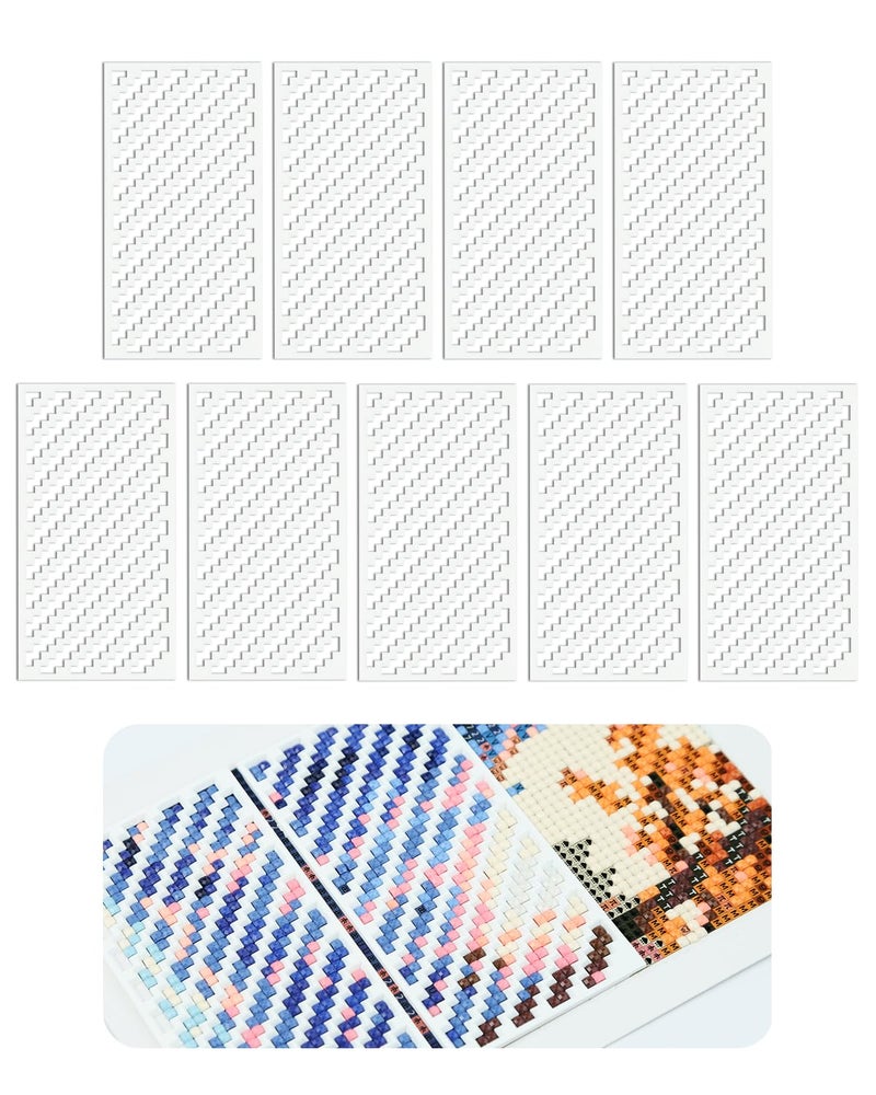 Forever young Foreveryoung Diamond Painting Zigzag Rulers â€“ 9 PCS Diamond Art Tools and Accessories for Beginners, Fits Square Kits for Adults, Keeps Drills Aligned - Image 1