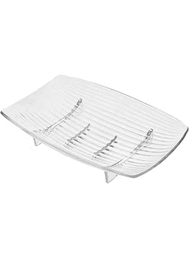 Self Draining Soap Holder Tray with Drainage Holes for Bathroom Sink and Shower Use - Image 1