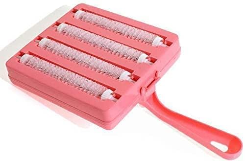 krifa Enterprises krifa Enterprises Carpet Cleaning Brush with Dust Collector Handheld 4 Roller Car Seats Table Linen Sofas Curtains Mats Cleaning Brush Multicolor  - Image 4