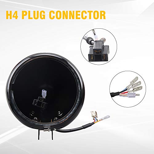 NORTHYUN 5.75 Inch LED Headlight Housing Black 5 3/4 Inch Motorcycle Headlight Bucket Trim Ring Compatible with Harley Davidson - Image 2