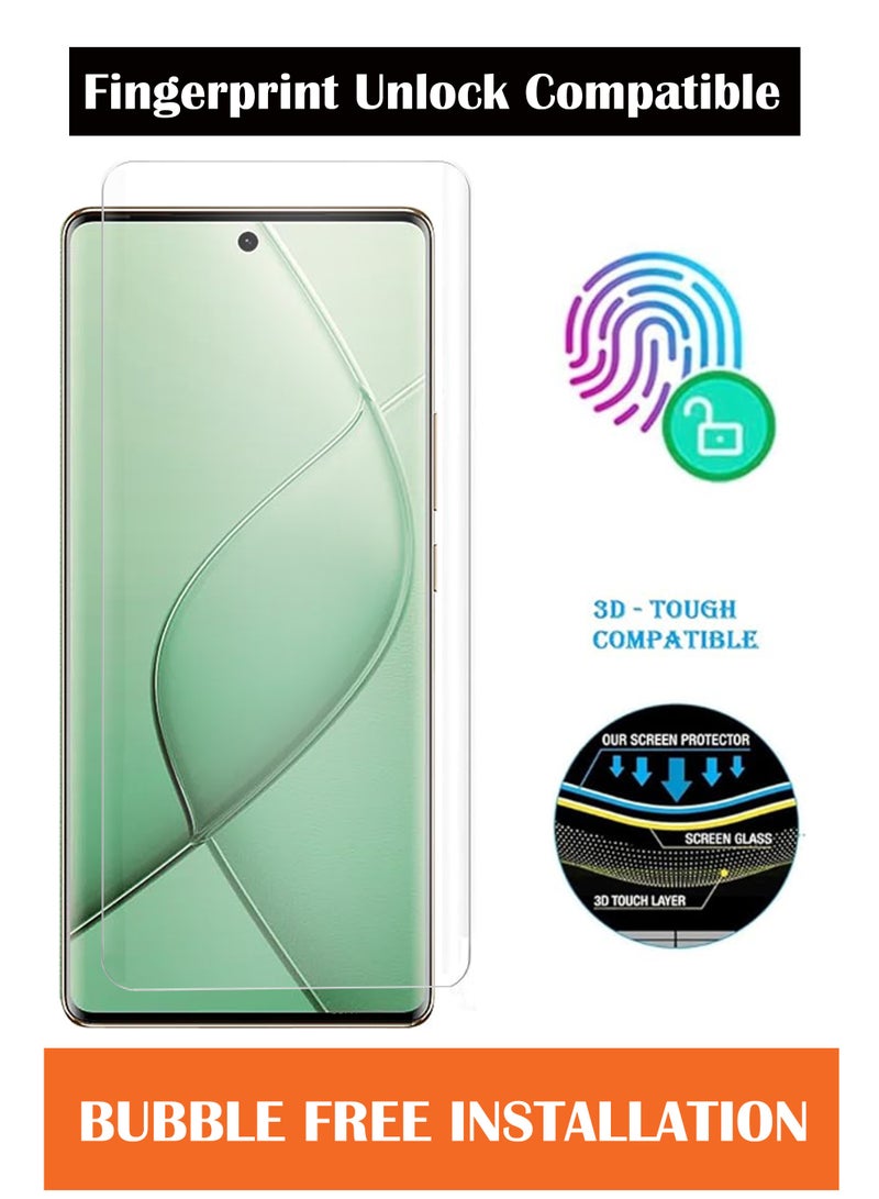 For Tecno Spark 20 Pro Plus - UV Advanced Premium Tempered Glass Screen Protector Guard , Full Adhesive UV Curved Case Friendly HD Clarity With Installation Kit - Image 2
