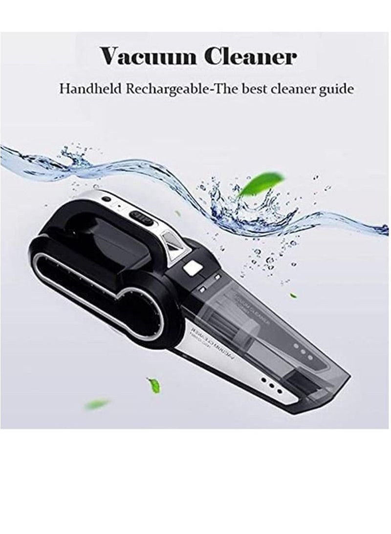 REBENUO 4-in-1 Car Vacuum Cleaner Handheld Vacuums Multifunction Car Vacuums Cleaner with Searchlight Tire Pressure Gauge and Car Inflator 120W DC 12V Up to 6500Pa Powerful Suction for Wet and Dry - Image 2