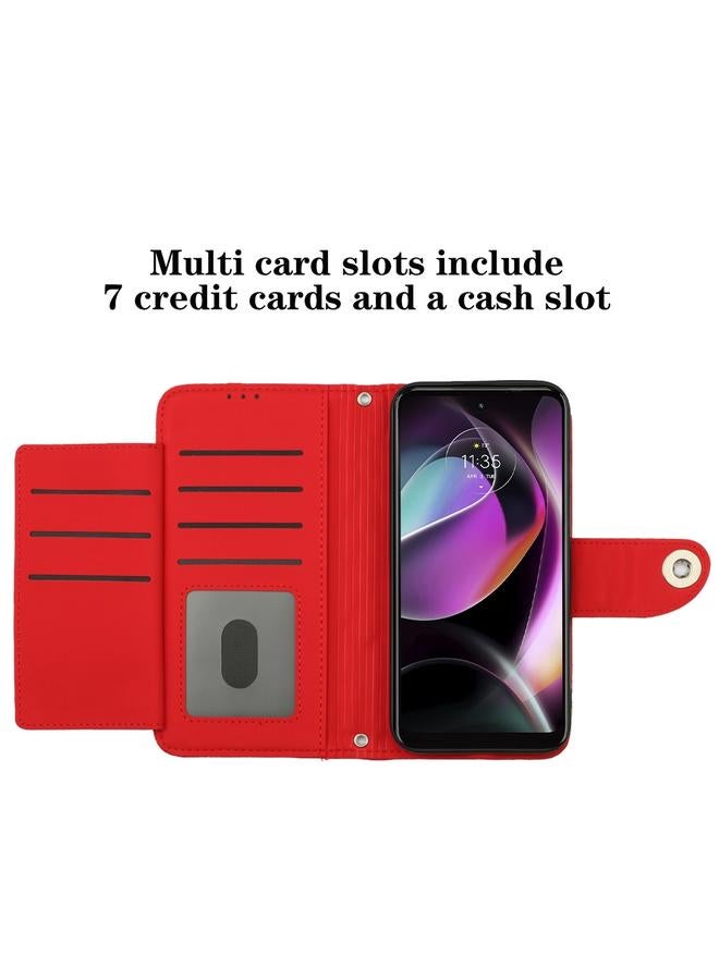 S-TOP Case For Motorola Moto G 5G 2022 Rhombic Texture Flip Leather Phone Case with Lanyard - Image 5