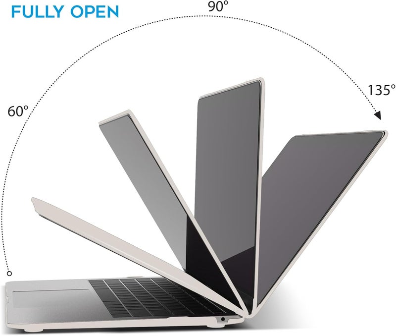 I Benzer Compatible with New MacBook Air 13 inch Case 2022 2021 2020 M1 A2337 A2179 A1932, Plastic Hard Shell Case with Keyboard Cover for Mac Retina Display with Touch ID, Rocky Gray, AT13RKGY+1 - Image 5
