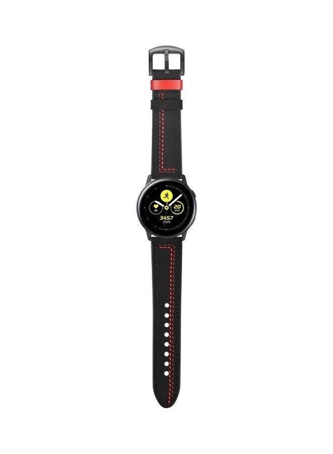 NIBEMINENT Zigzag Leather Strap 22mm For Huawei Watch GT2e / GT2 46mm Black - Image 3